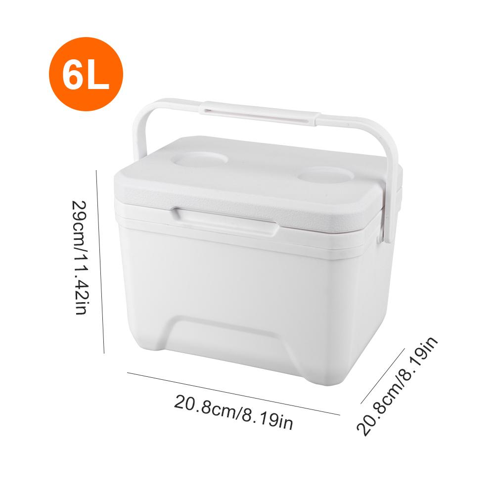 6L Camping Kühlbox Tragbarer Thermo-Inkubator Kühlschrank Picknick Lunchbox Eiskübel Auto Eistruhe Outdoor zum Grillen Angeln