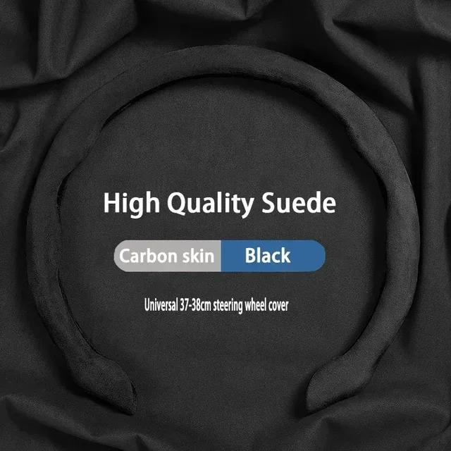 Car Suede Steering Wheel Cover Sweat-absorbin For Fiat 500 Steering Wheel Cover Auto Accessories