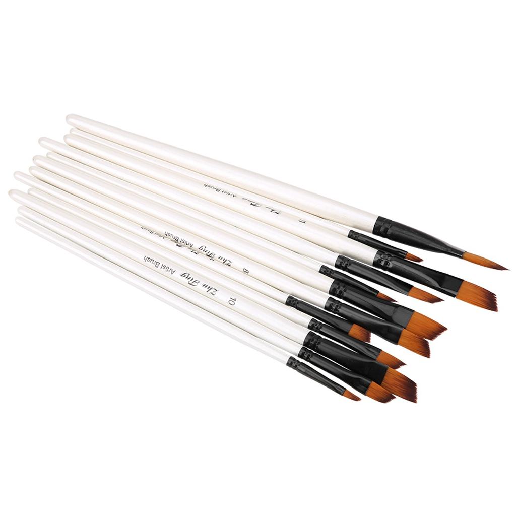 12pcs Drawing Brush Pen Set Art Gouache Water Color Oil Painting Tools (02)