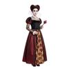 Alice In Wonderland Queen Of Hearts Cosplay Dress For Adults With Red Crown And Fabric Skirt Scene Costume