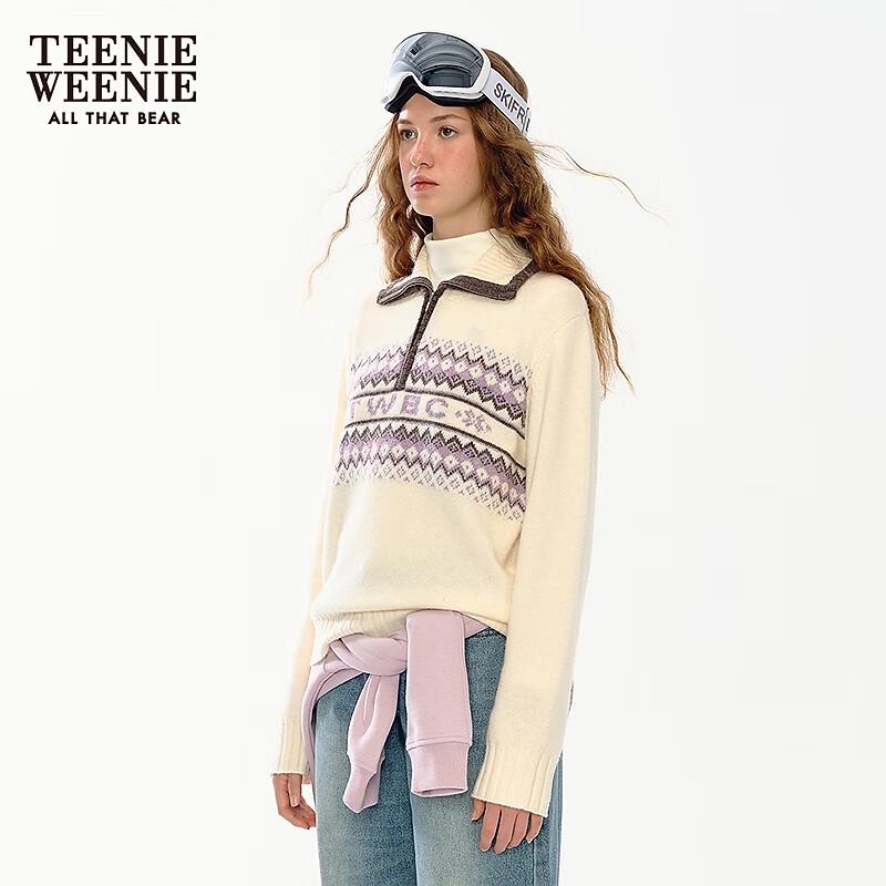 Teenie Weenie Women's Jacquard Polo Knit Sweater