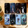 1PZ Custodia Cool B-Basketball J-Ja Morant 12 per iPhone17,16,15,14,13,12Plus,Pro Max,XS,5G Cover Nera in Morbido Silicone