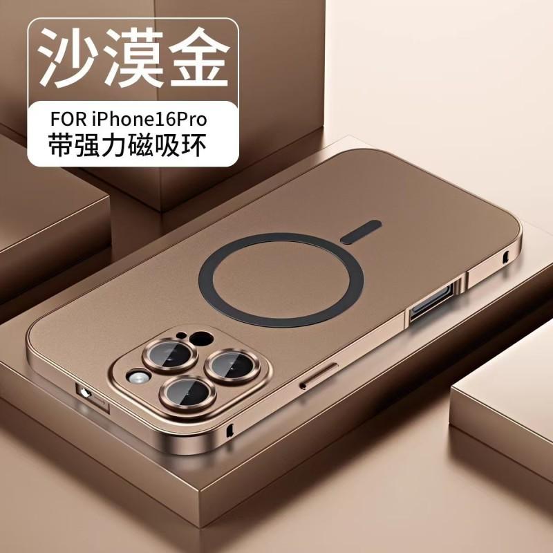 Metal Aluminum Bumper Case With MagSafe IPhone 16 Pro Max 17 18 Series Shockproof Full Cover