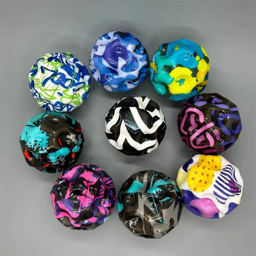 Moon Bouncy Ball for Kids - High Bouncing Space Ball, Easy Grip Stress Relief Toy, Outdoor Fun Party Gift