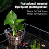 Aquarium Plant Holder Fish Tank Clear Hydroponic Planter Aquaponic Plant Holder Basket