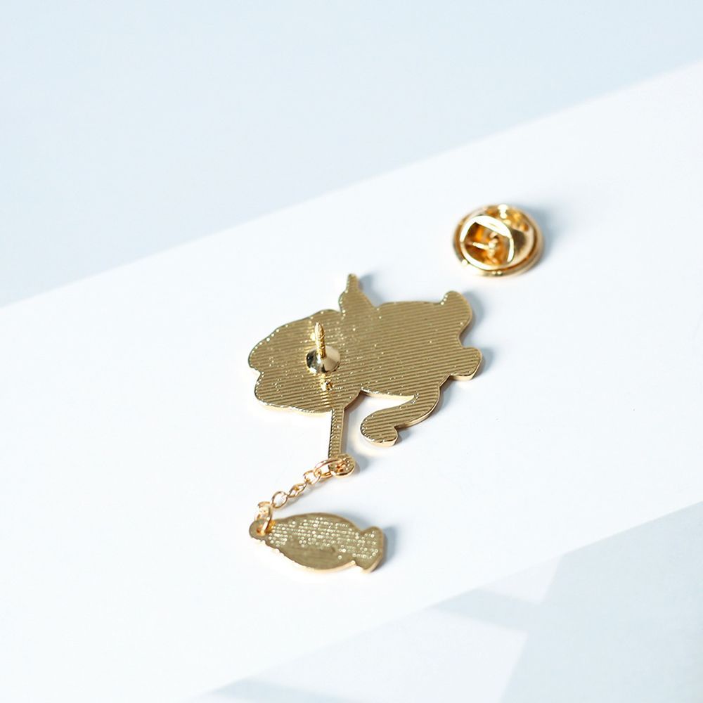 Jewelry Accessories Decoration Funny Cats Cat Brooch Badge Pin Enamel Brooch Cat Fishing Brooch