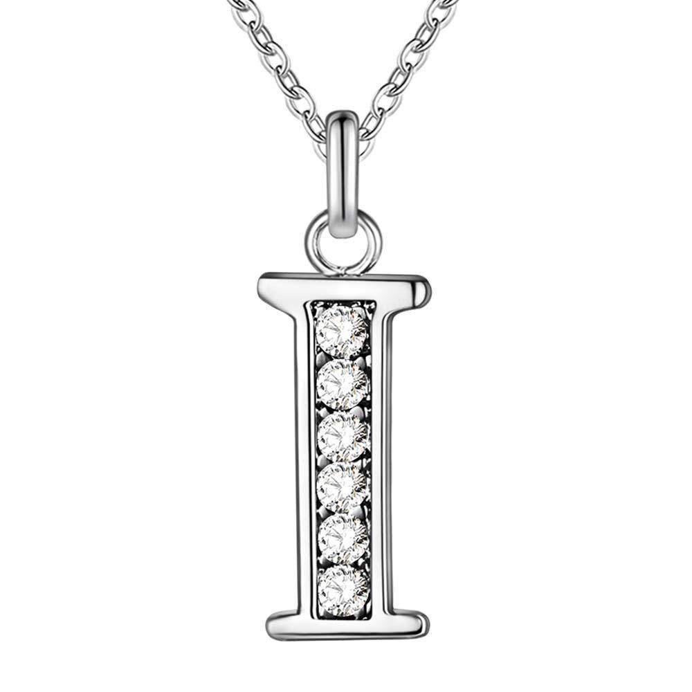 Hip-Hop Diamond Initial Necklace - Stylish 26-Letter Pendant for Men and Women