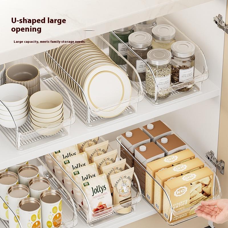 Food Storage Containers with Lid Plastic BPA-Free Kitchen Organizer, Clear Refrigerator Box for Eggs, Fruits, Vegetables