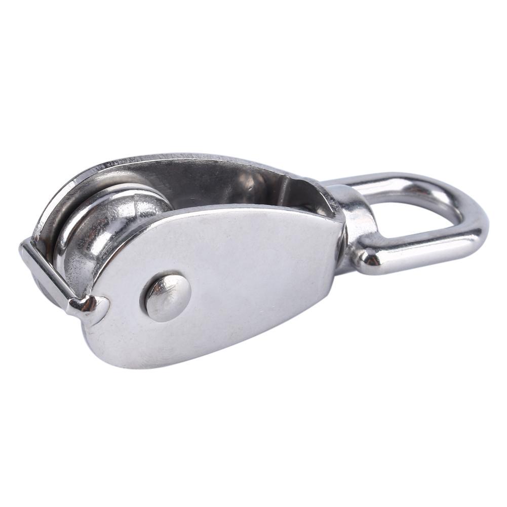 Stainless Steel Wire Pulley M20 Single Wheel Rotating Lifting Rope Pulley Blocks