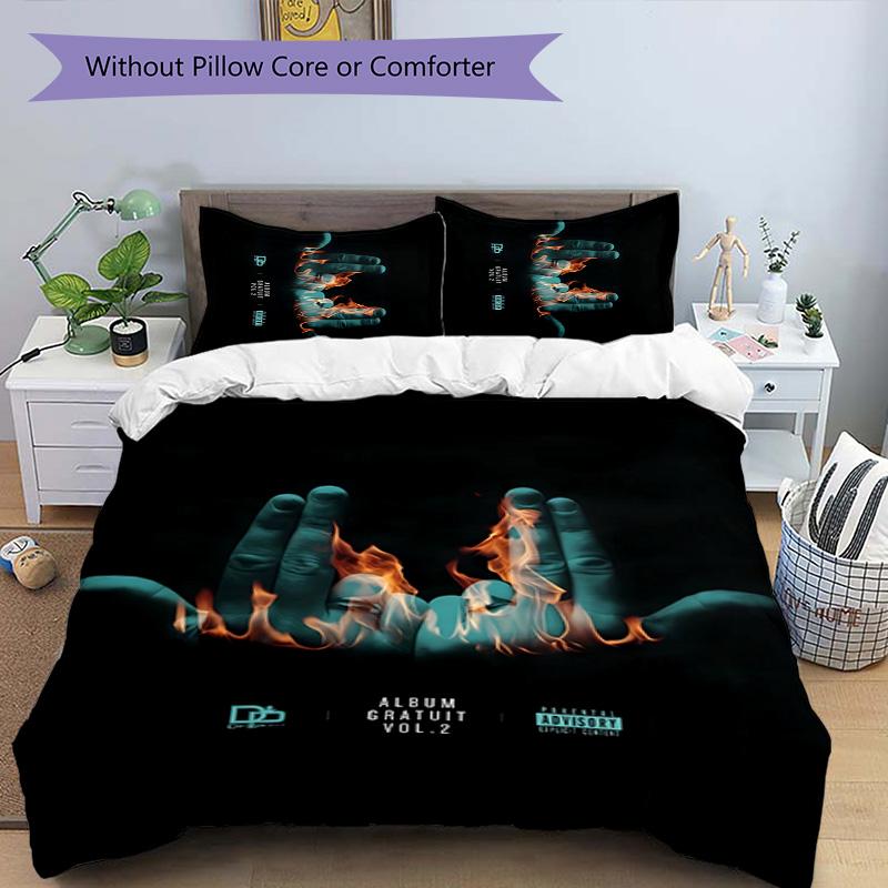 3pcs Jul Fait d'or pattern bedding set duvet cover set includes duvet cover &pillowcases, perfect all season bedroom decoration & gift