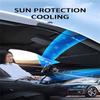 Titanium Upgraded Car Windshield Sun Shade Umbrella 7-Layer UV Blocking Sunshade