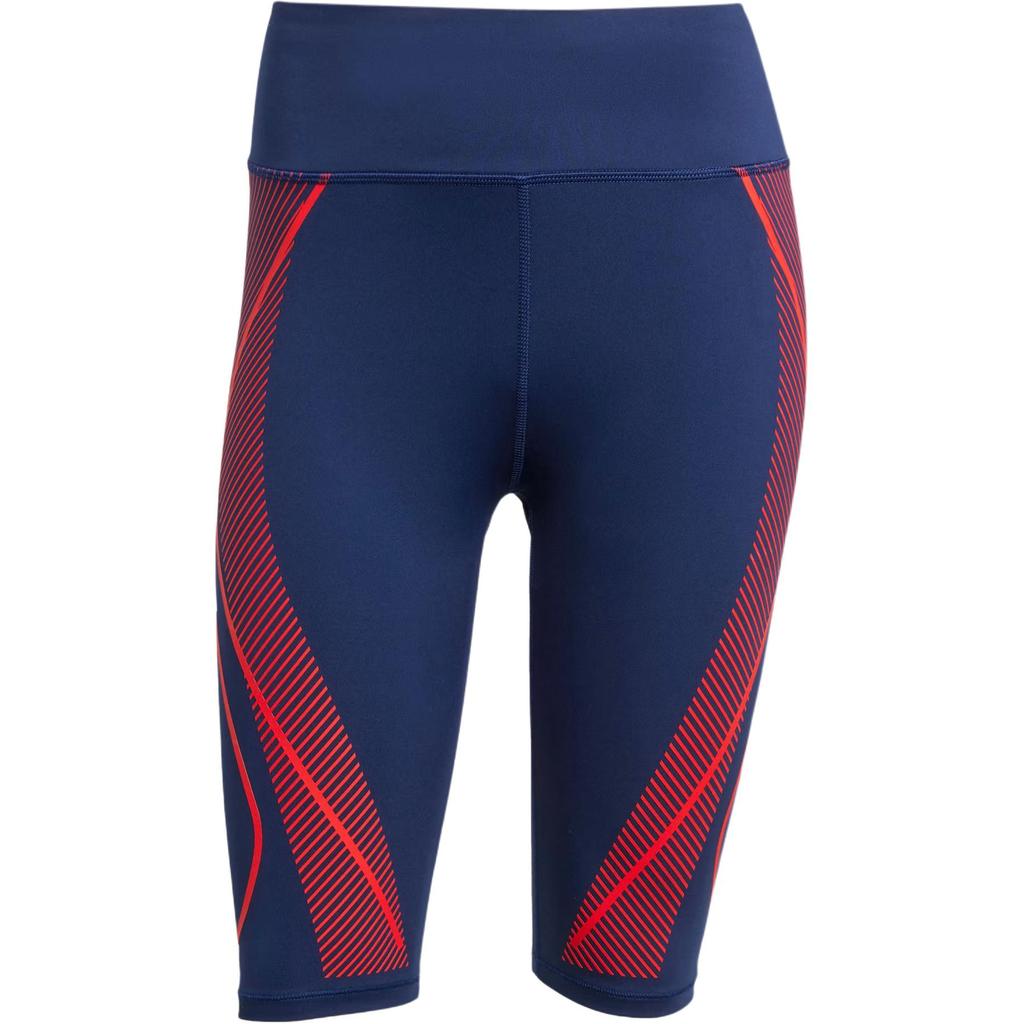 Adidas X Stella McCartney Color Block High Waist Slim Fit Cycling Shorts Women Shorts Navy-Blue JJ0135