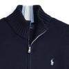 Polo Ralph Lauren Sweater FW24 Solid Color Logo Embroidered Half High Neck Zipper Long Sleeve Knit Kids sweaters Deep-Blue CWPOSWEY6820537-410