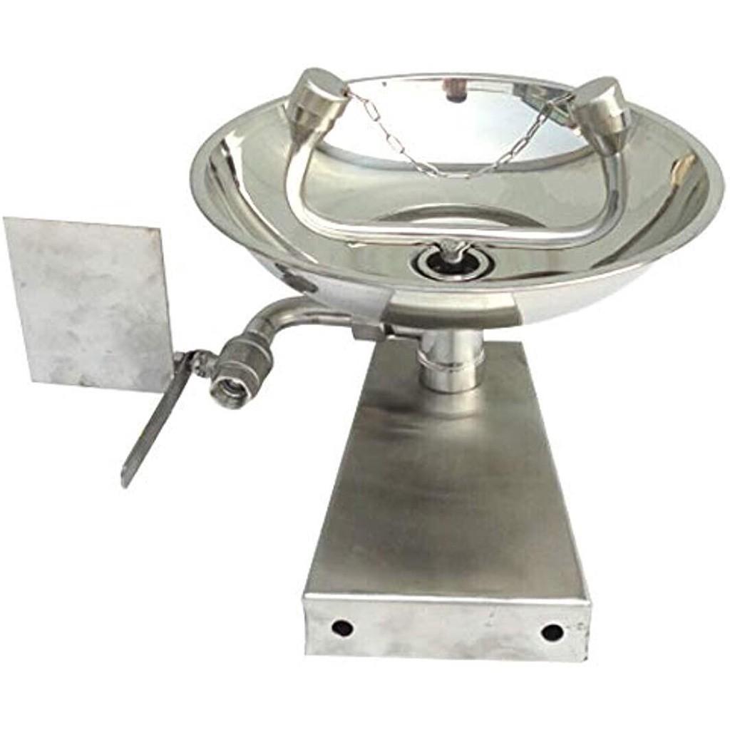 

Emergency Eyewash Station 304 Stainless Steel Dual Nozzle Eye Washer Wall-Mounted Safety Eye Face Wash Bowl