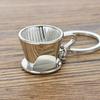 Metal 3D Creative Coffee Keychain Pitcher Moka Pitcher Keyring  Birthday Gift