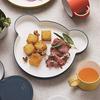 tak Kids Dish Plate Bear, Navy, 19 x 23.6 x 2.6 cm (JTN-0110-NV)