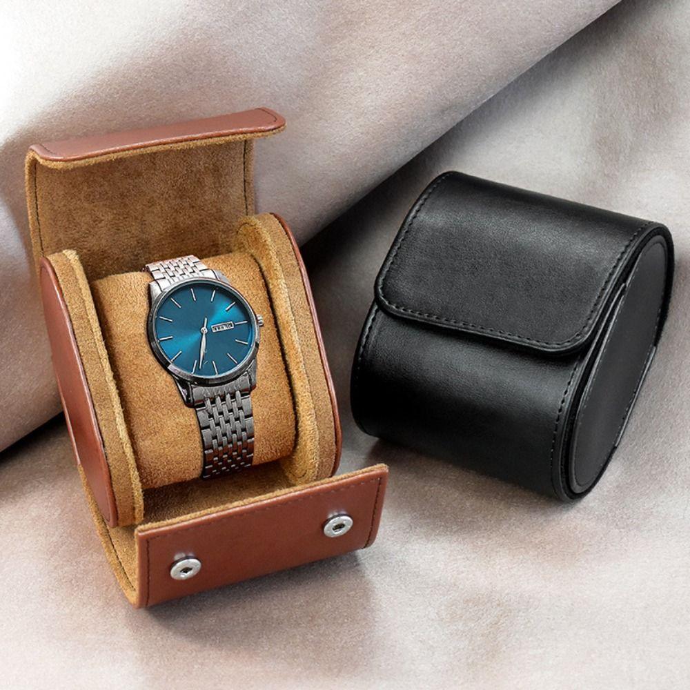 Custodia Portagioie in Pelle PU a 1/2/3 Scomparti Borsa Display per Orologi da Polso Resistente Rotolo per Orologi da Viaggio