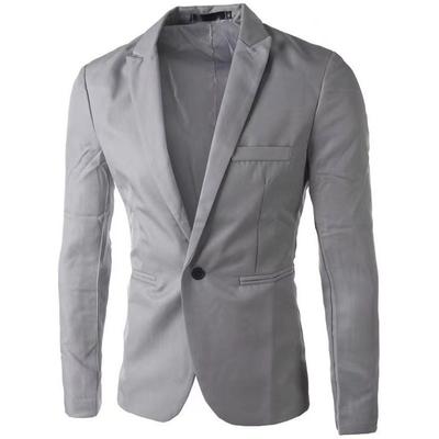 Fashion Men's Casual Single-breasted Small Suit Korean Edition Youth Slim-fit Solid Color Non-ironing Suit Jacket