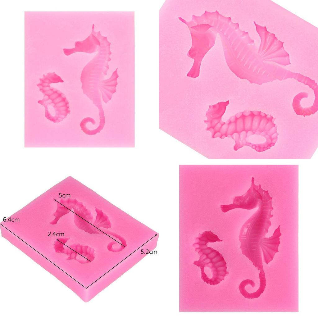 Timeless Design 3d Sea Horse Silicone Fondant Mold For Classic Cake Decor