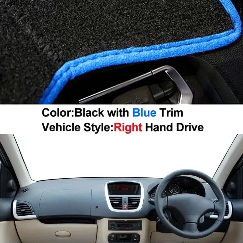 Car Dashboard Cover Non slip pad For Peugeot 207 206+ Dashmat Carpet Cape Car Dash Mat Sun Shade Pad Anti-UV Cushion