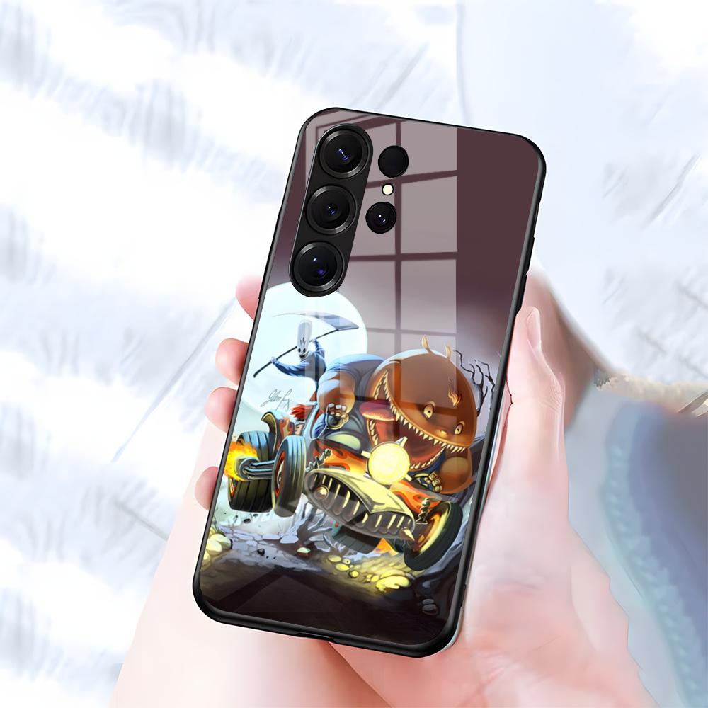 G-Grim F-Fandango Handyhülle Für Samsung S26 S25 S24 FE S23 S22 S21 Plus S20 Ultra Note20Ultra Schwarze Glasabdeckung