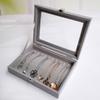 Elegant Jewelry Box with Glass Lid Velvets Jewellery Organizer Necklaces Storage Container for Jewelry Enthusiasts