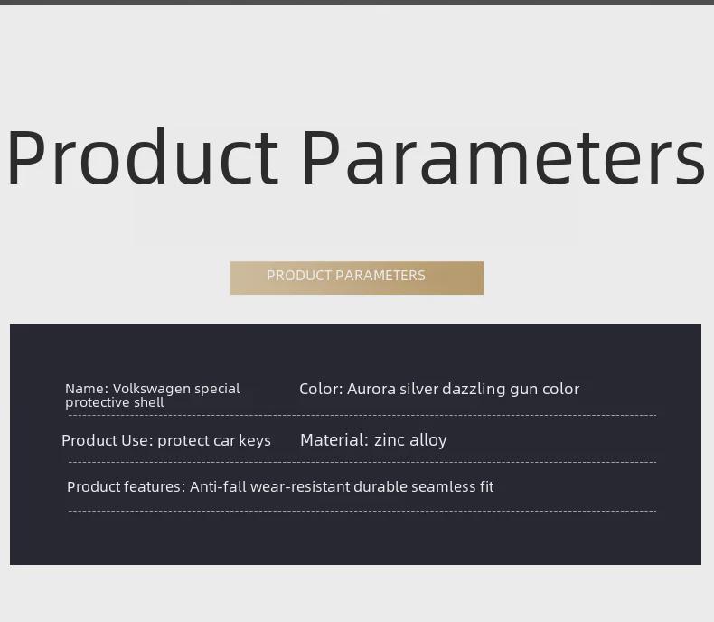 Husă Metalică Protectoare pentru Cheie Volkswagen Touareg cu Breloc