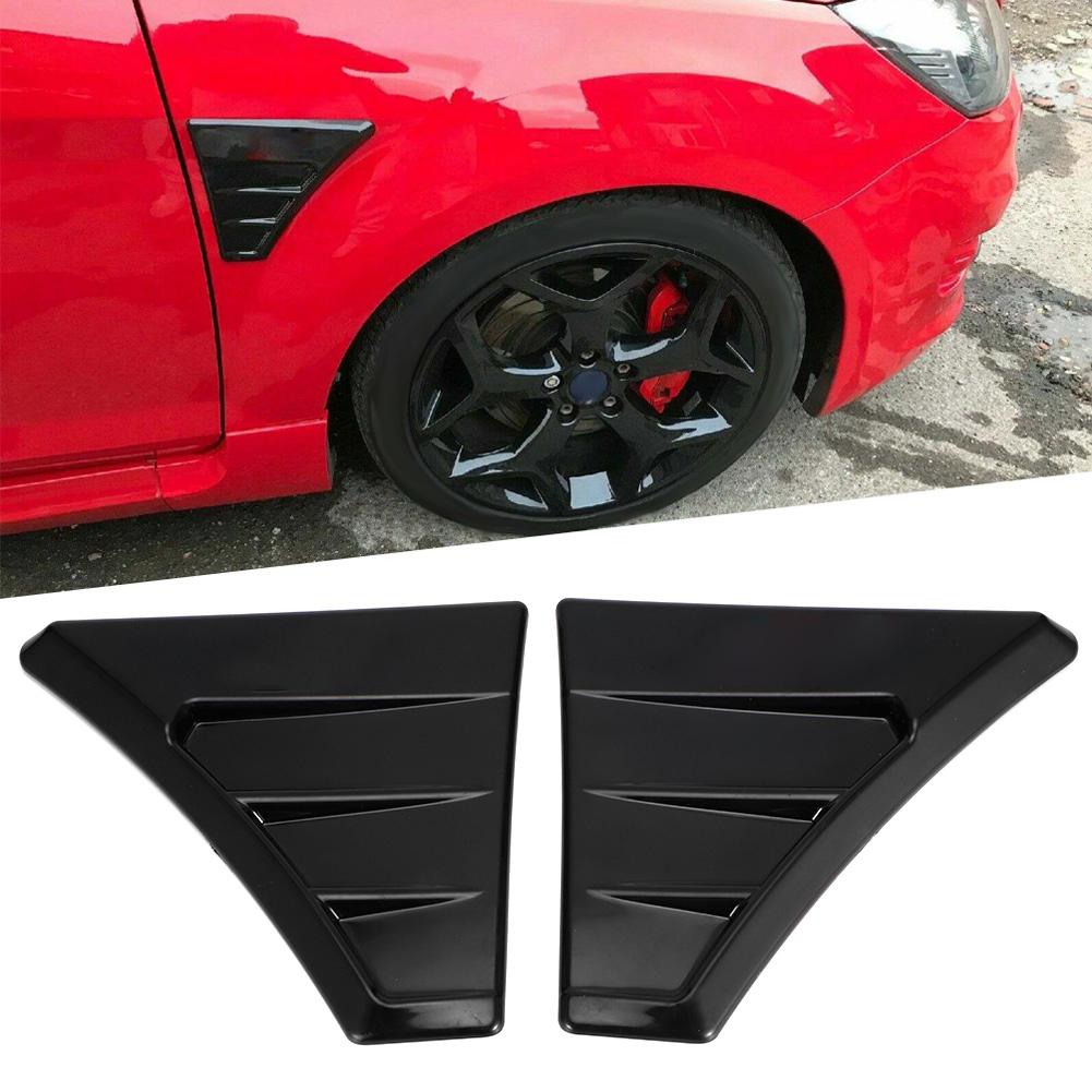 2Pcs Wing Vents Cover Auto Side Body Trim Decor Sticker Refit for ST Style Fit for Ford Focus MK 2
