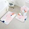 1 Set Bathroom Set With Shower Curtain And Rugs Non-Slip Bath Mat Toilet Lid Cover 12 Hooks Morandi Color 4-Piece Decor