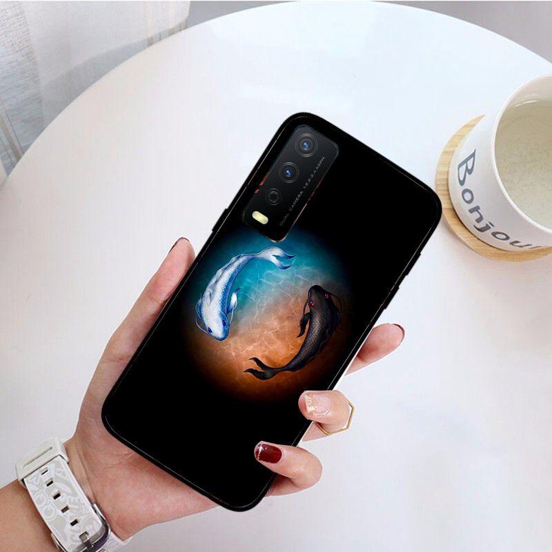 Yin yang ryba funda Kryt na telefon Pro vivo Y31 Y30 Y33S Y11S Y12S Y17 Y20 Y20S Y21 Y21S Y1S Y53S Y15 Y19 Y91C V23 5G Pouzdra coque