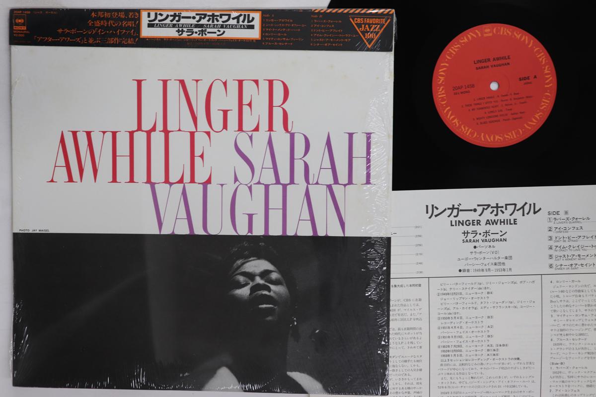

Виниловая пластинка SARAH VAUGHAN Linger Awhile 20AP1458 CBS SONY 1979 Япония Обложка-оби Джаз Б/у