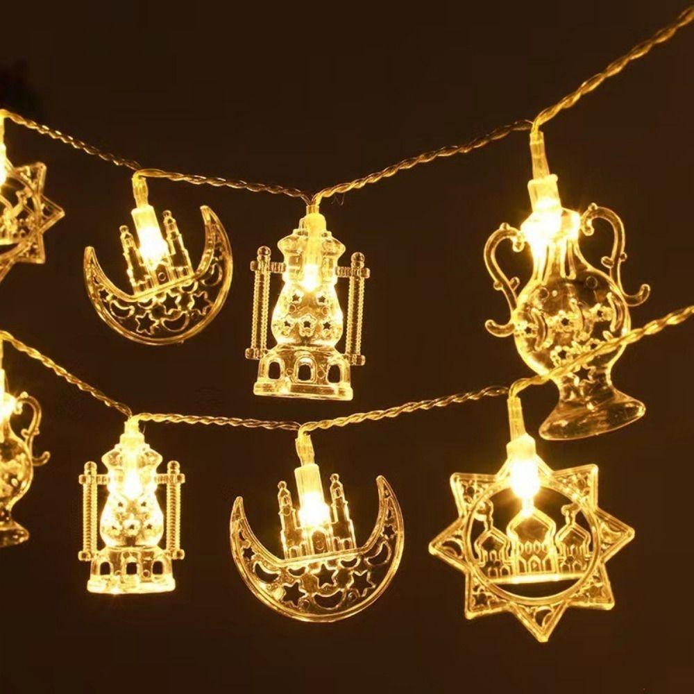 1.5 M EID Mubarak String Lights Battery Operated Decorative Islamic Muslim Light String 10 LED Islamic Festival Lights Bedroom