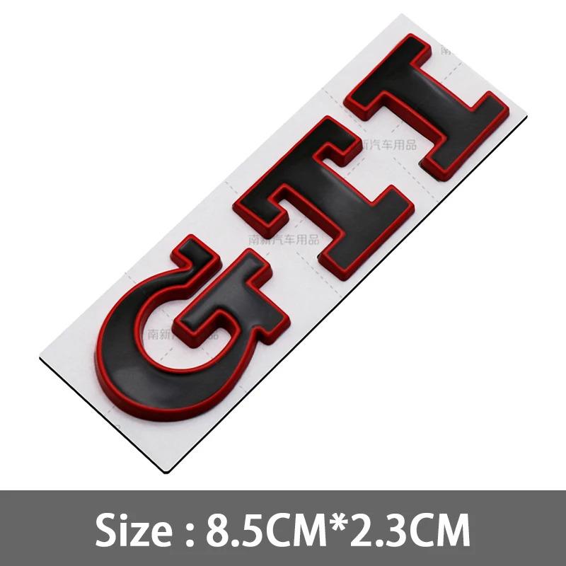 YKPSC1 3D Metal GTI Grill Emblem Badge Rear Trunk Decal Car Sticker for Volkswagen VW Golf 5 6 7 8 MK2 MK3 MK4 MK5 MK6 MK7 Accessories