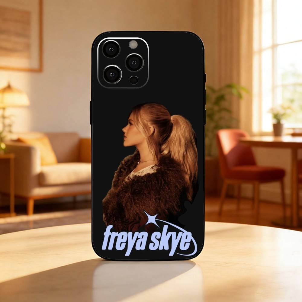 F-Freya Skye Singer Phone Case For iPhone17,16,15,14,13,12 Plus,Max Soft Silicone Black Cover