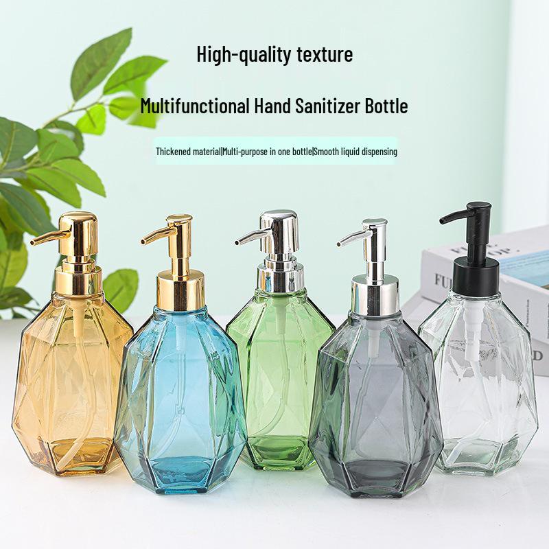 Colored Leak-proof Glass Soap & Shampoo Dispenser Bottle for Hotel Use