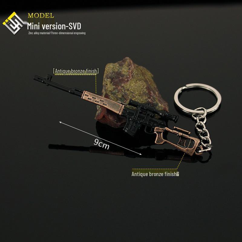 

Міні-брелок з алюмінієвого сплаву Перемога в PUBG : РПГ, Ракетна установка, Desert Eagle, Револьвер, СВД, Підвіска у вигляді пістолета Беретта. Mini