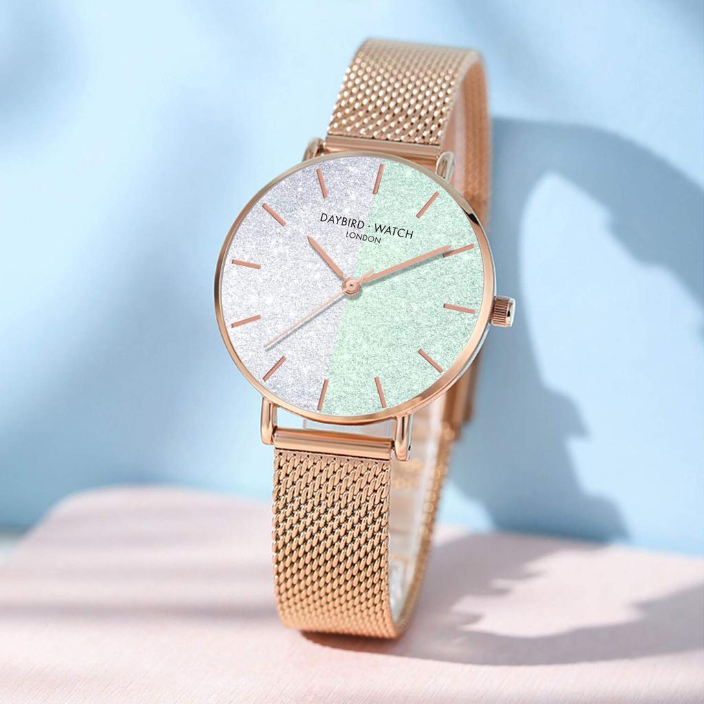 RORIOS Casual Watch with a Stylish Starry Sky Sparkle Simple Quartz Perfect for Day or Business Women's Dial, Movement, Valentine's