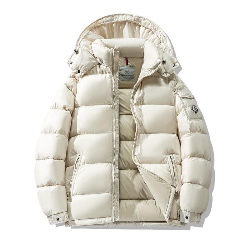 Winter Couples Shiny Down Jacket Men Women Fashion Hooded White Duck Warm Trendy Coat