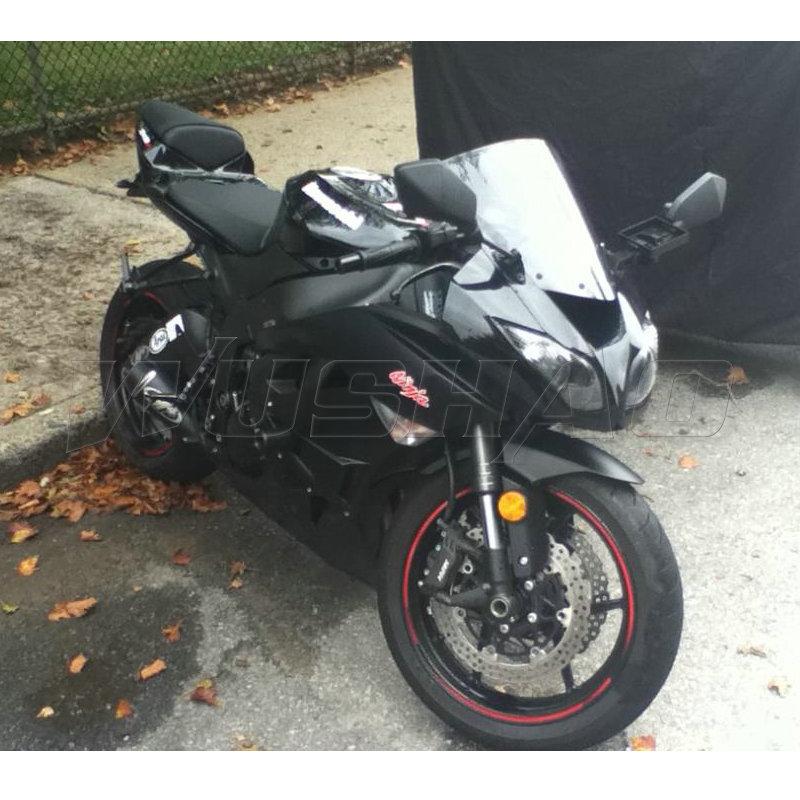 Motorcykel ZX6R Vindruta Dubbelbubbla För Kawasaki Ninja ZX-6R 636 ZX 6R ZX636 2009 2010 -
