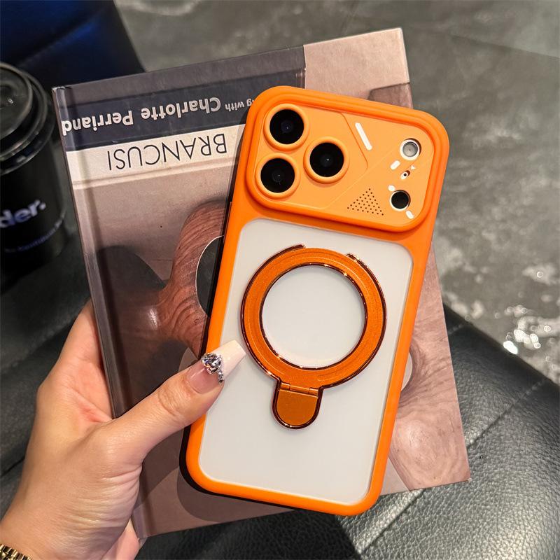 Applicable To iPhone17promax Mobile Phone Case, Armor, Magnetic Suction Bracket, Apple 16 Large Windows, Anti-drop 15 Protective Case.