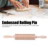 Embossed Rolling Pin 35cm 3D Pattern Highly Durable Moistureproof Safe Eco Friendly Easy Control Christmas Rolling PinExotic Charm