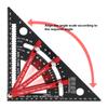 1pc 7.5 Inch Metric OR Imperial Aluminum Alloy Triangle Ruler Woodworking Adjustable 45° 90° Protractor Carpentry accessories