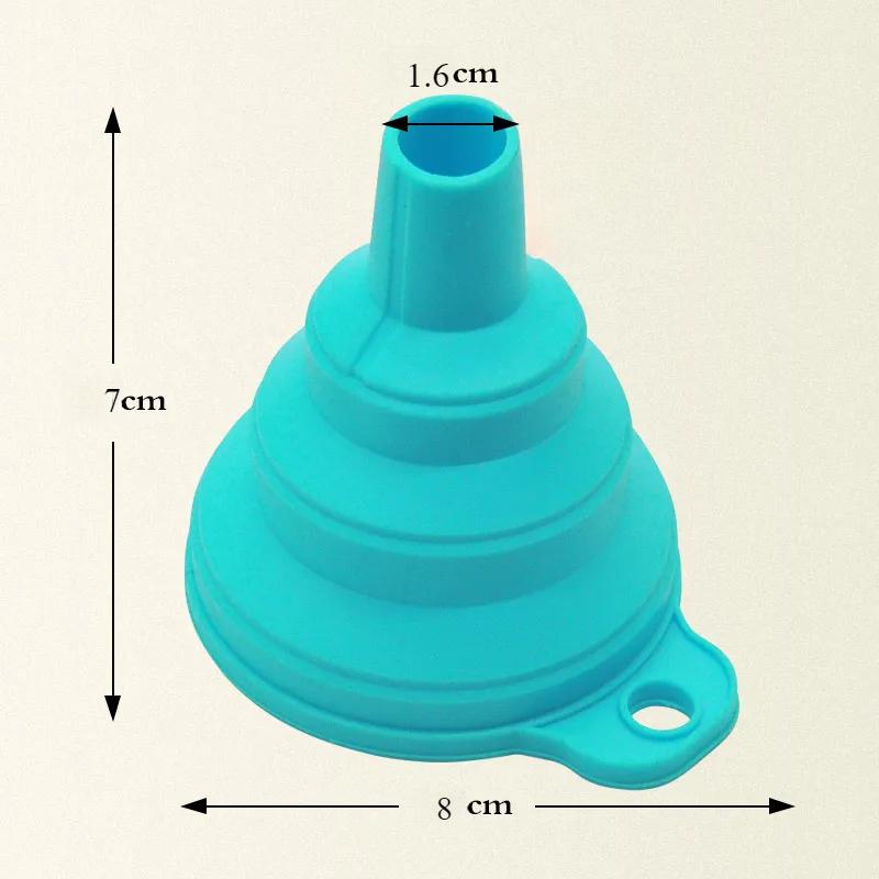 Mini skládací nálevka Silikonové skládací přenosné nálevky pro násypku paliva Pivní olej Kuchyňské doplňky Položky nářadí