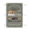 DORA Tin Sign MISES Music Metal Plate Rock Metal Plaque Vintage Metal Poster Bar Club Home Decorative Plate Musical Instrument Metal Sign