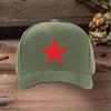 Adjustable Classic Baseball Cap With Red Star Multicolor Unisex Outdoor Street Style Casual Wear