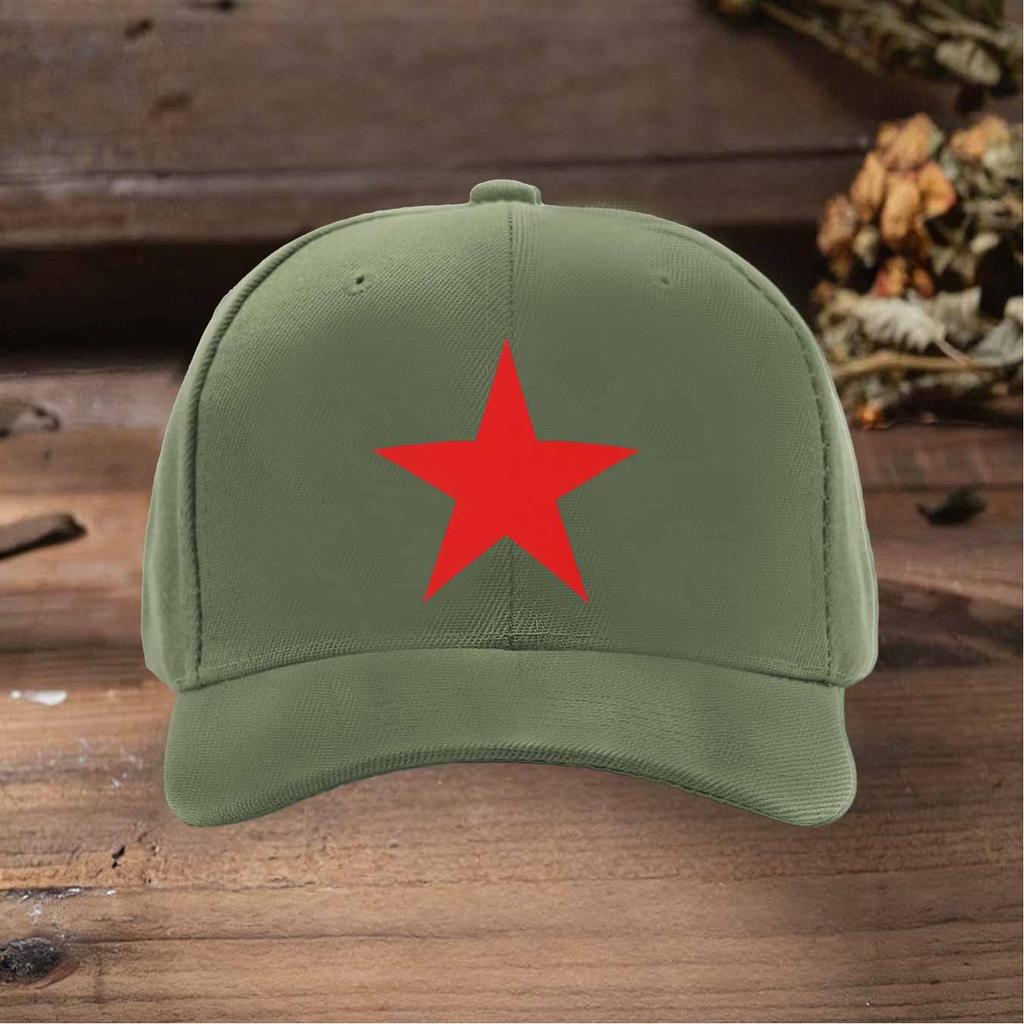 Adjustable Classic Baseball Cap With Red Star Multicolor Unisex Outdoor Street Style Casual Wear