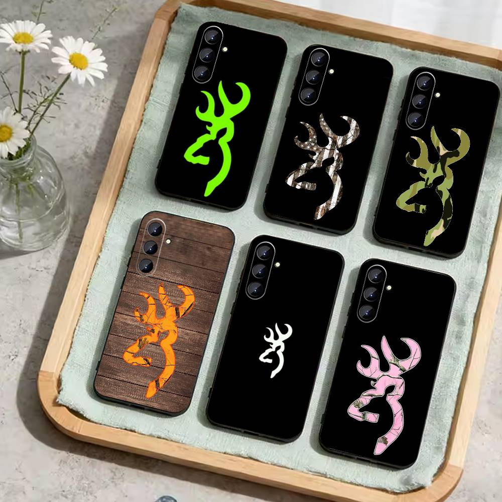 Deer Hunting Camo Phone Case For Samsung Galaxy A73,A72,A71,A70,A52,A51 Others Soft Black Cover