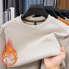 Ανδρικό Φούτερ με Επένδυση Fleece: Μόδα Φθινόπωρο/Χειμώνας, Στρογγυλή Λαιμόκοψη, Ελαφρώς Ώριμο Casual Βασικό Ρούχο