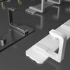 Wall Hanging Space Aluminum Row Hook Black/White/Grey Door Back Clothes Hook  Bathroom
