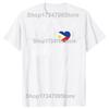 Funny Filipino Heartbeat I Love Philippines Flag Heart T-shirts Men Fashion Casual Tshirt 100% Cotton Loose Oversized T Shirt